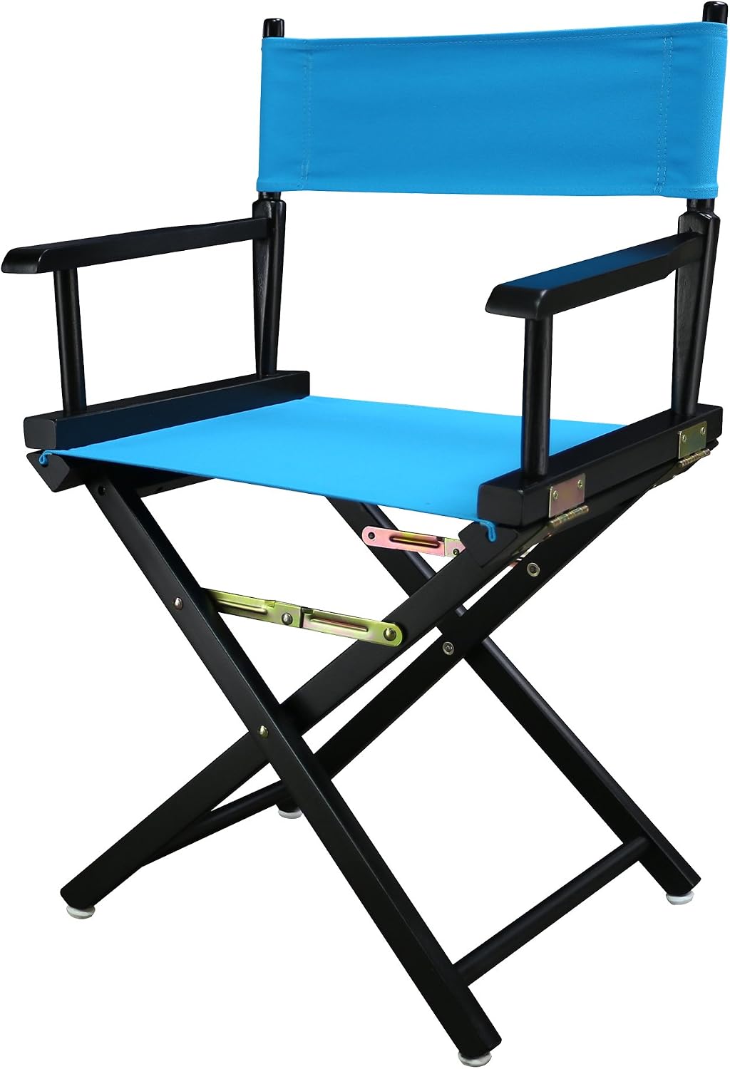 Casual Home 200-02/021-27 Director Chair 18" - Classic Height BlackFrame/Turquoise Canvas