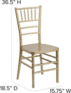 Flash Furniture Hercules Premium Series Chiavari Chairs for Formal Events and Banquets, Commercial/Residential All-Occasion Chairs, Set of 2, Gold