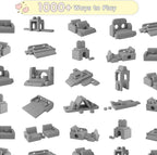Betterhood 14pcs Modular Kids Play Couch, 1000+DIY Versatile Kids Couch Building Fort, Child Sectional Sofa for Playroom Bedroom, Convertible Foam Sofa for Boys & Girls (Grey)