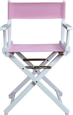 Casual Home 200-01/021-22 Director Chair 18" - Classic Height WhiteFrame/Pink Canvas