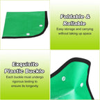 HARFINGTON 2pcs Repotting Mat 13" x 13" PE Cloth Waterproof Plant Repotting Mat Foldable Portable Gardening Potting Tray with Plastic Buckle for Indoor Plant Change Soil Watering, Green