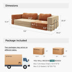 Acanva Modular Kids Play Couch for Playroom Bedroom, Children Sectional Sofa Bed, Toddler Furniture, Convertible Floor Cushion, Mix-Color