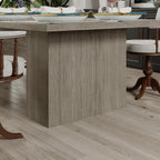 AGOTENI 118" Large Dining Table for 8-12 People, Versatile Rectangle Dining Room Table with Wood Grain for Conference Room Kitchen, Grey