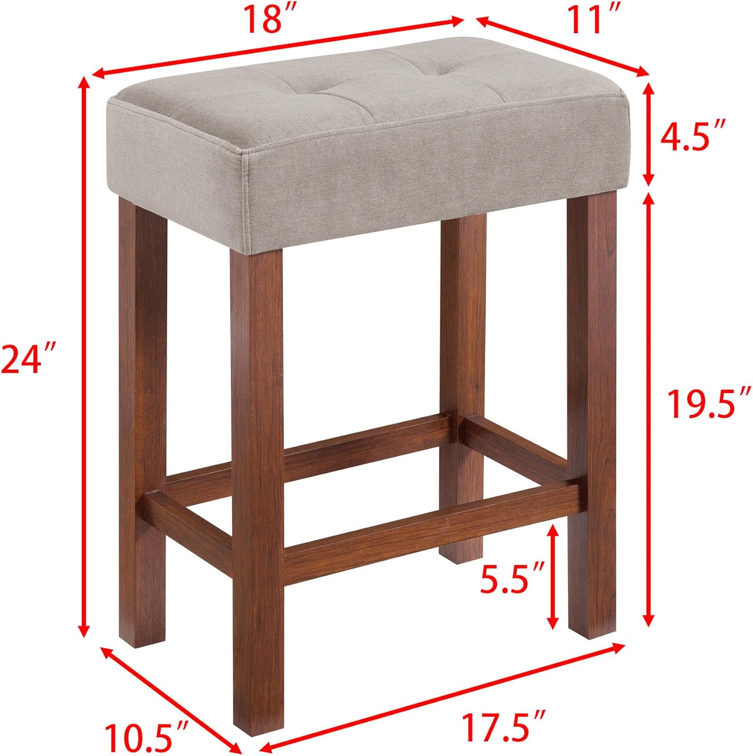 Knocbel Industrial 3-Person Counter Height Bar Table Set with Power Outlet, 4-Piece Dinette Set with Padded Seat Stools, Apartment Condo Small Space Pub Bistro Dining Furniture Set (Cherry)