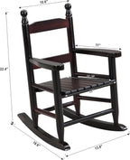 Gecheer Kids' Rocking Chair for Indoor or Outdoor Use – Solid Hardwood Construction, Sturdy Slatted Back, Easy Assembly, Weight Capacity 110 lbs