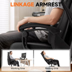 GTPLAYER Computer Chair with Adjustable Footrest, Ergonomic Gaming Chair with Headrest and Lumbar Support, Breathable Mesh Office Chair for Adults, High Back Reclining Desk Chair for Gaming and Office