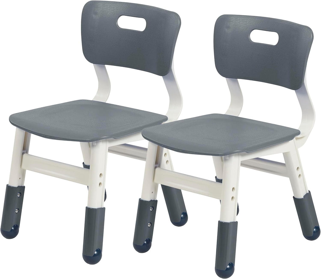 Back2School Express Adjustable Height Toddler Chairs, Kids Furniture, Grey, 2-Pack