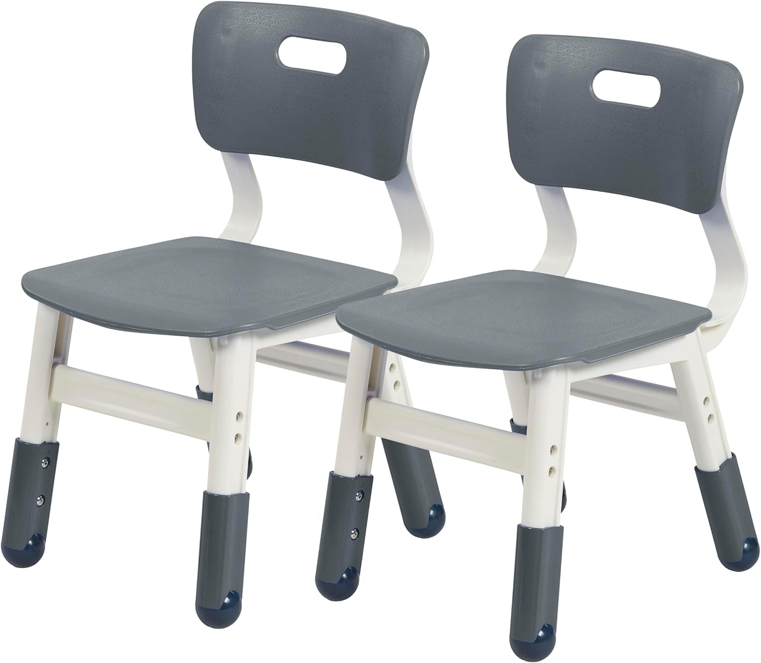 Back2School Express Adjustable Height Toddler Chairs, Kids Furniture, Grey, 2-Pack