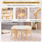 Swegrow Wooden Kids Chair, Toddler Chair for Table, Kids Stackable Chairs, Kid Wooden Furniture for Family/Playroom/Classroom（Set of 4-Natural Wood）