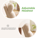 Oversized Power Recliner with Massage and Heat, Swivel Rocker Recliner with Adjustable Headrest, Glider Recliner Nursery Chair with 2 Pillows, rocking nursery recliner for Living Room,Chenille Beige
