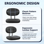 KLASIKA Leather Drafting Stool Chair with Ergonomic Backrest & Footrest, Adjustable Height 360° Swivel Rolling Stools, Tall Padded Seat Office Chair for Standing Desk, Shop, Drawing, Black, 2 Pack
