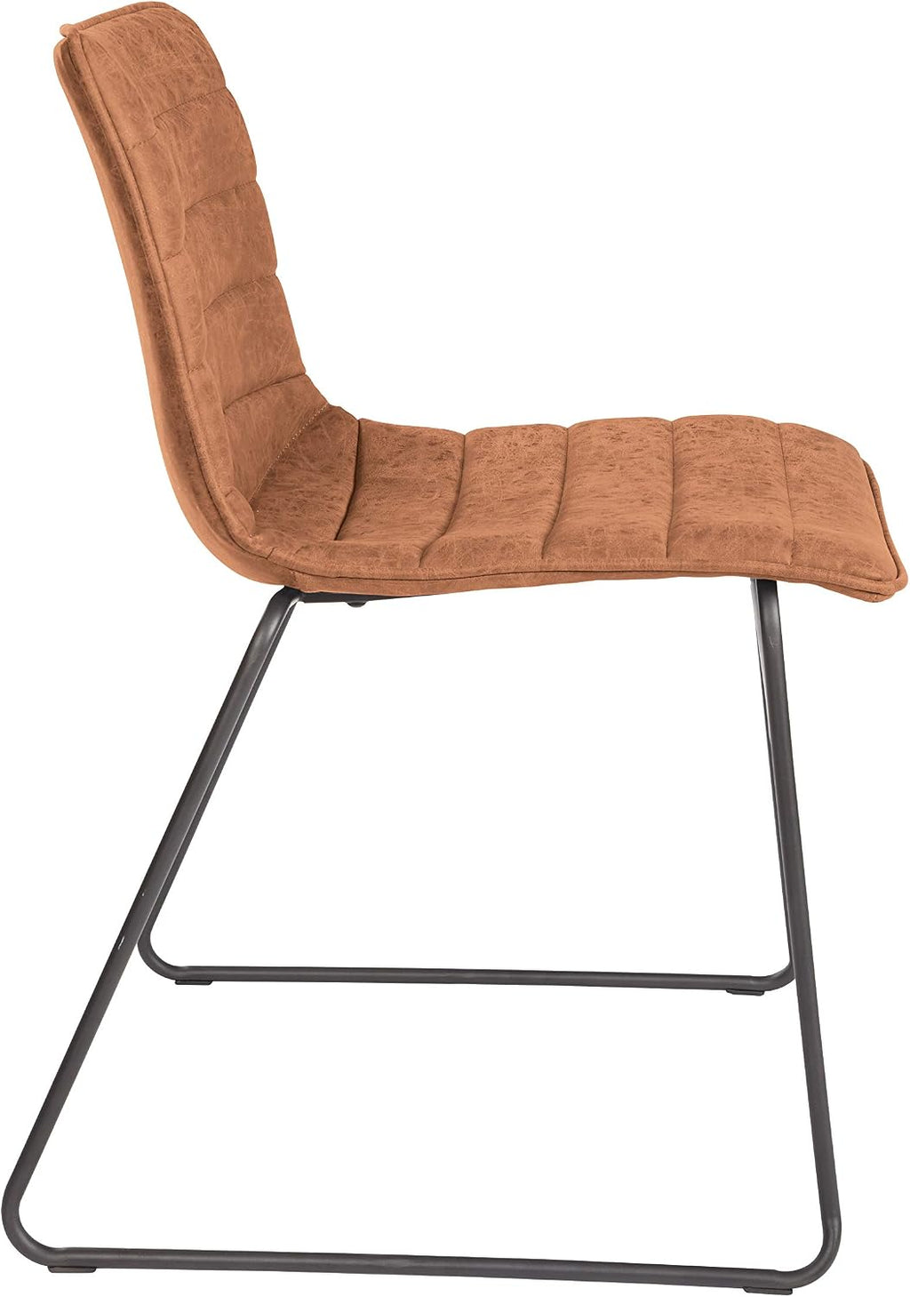 OSP Home Furnishings Halo 2-Pack Faux Leather Stacking Chairs with Sturdy Metal Frame, Sand