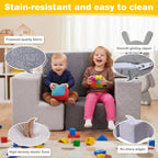 7Pcs Stackable Kids Chair Set, Washable & Wear-Resistant for Playroom | plastic, anti-tip design, easy to clean, lightweight & sturdy. Ideal for daycare, classroom, or home.