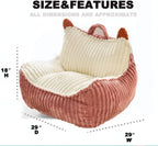 Kisoy Bean Bag Chair, Bean Bag Sofa with Memory Foam Filler for Boys and Girls Soft Faux Fur Fabric Floor Chair for Gaming, Reading Relaxing,Pink