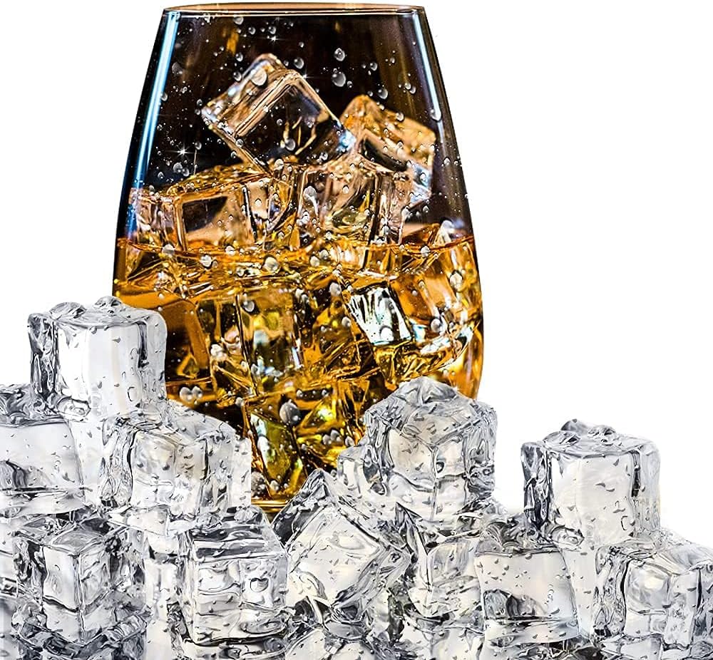 20 PCS Acrylic Ice Cubes, Square Shape, Glass Luster, Fake Artificial, Crystal Clear, Photography Props, Kitchen Toy Decoration, 1inch/2.5cm