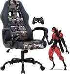Dkeli Gaming Chair PC Computer Chair Office Chair for Adult Teen Kids, Ergonomic PU Leather Gamer Chair with Lumbar Support High Back Adjustable Rolling Swivel Desk Chair, Camo