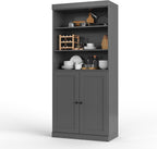Palace Imports 100% Solid Wood 32"" Pantry Cabinet with Shaker Doors and Adjustable Shelves