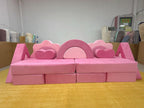 PlayFlex™ Kids Modular Sofa -Children Imaginative Play Couch (Hot Pink)