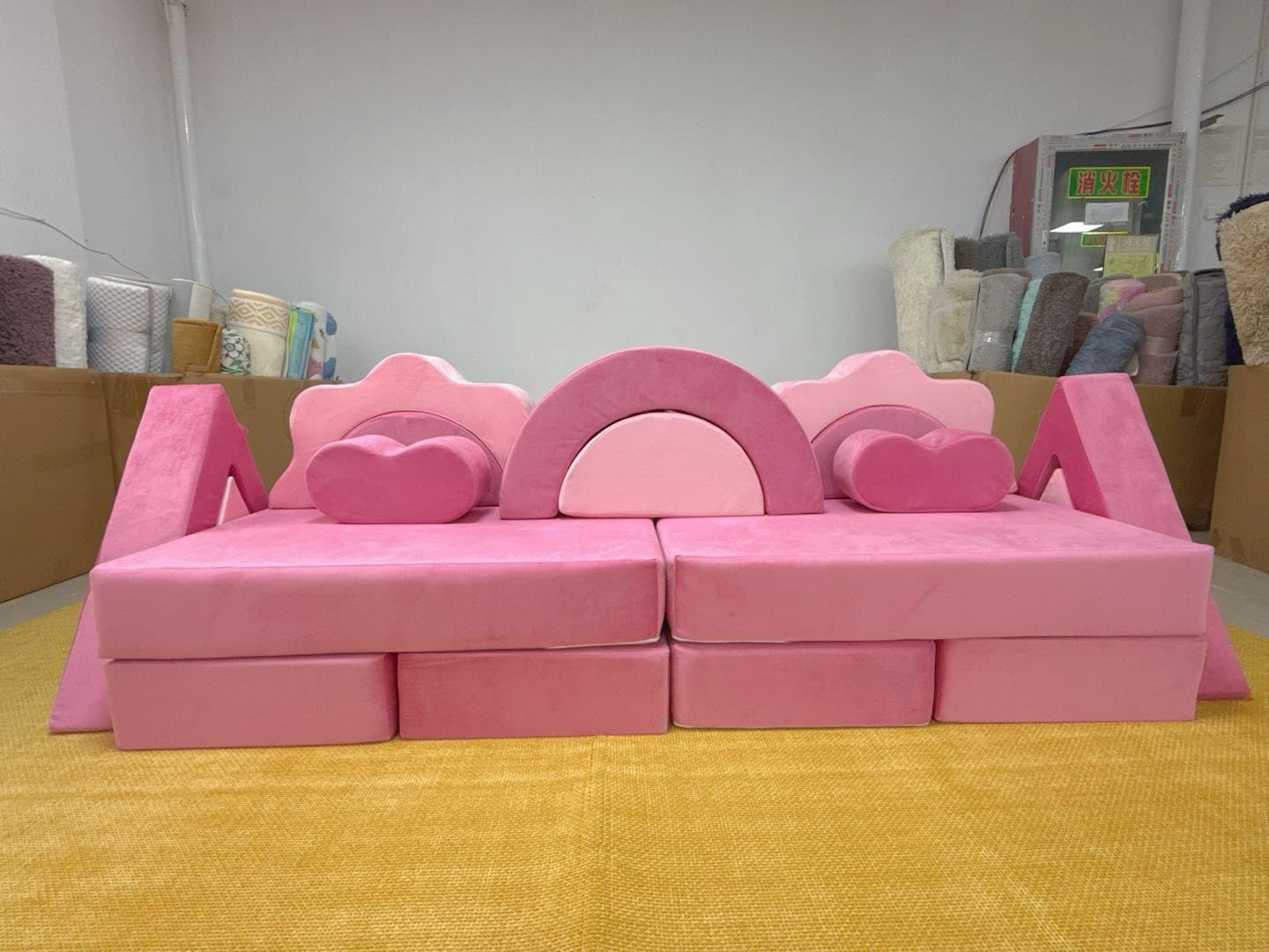 PlayFlex™ Kids Modular Sofa -Children Imaginative Play Couch (Hot Pink)