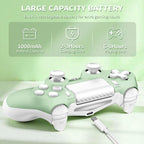 Puiseno Wireless Controller for PS-4, Dual Vibration Game Joystick/Motion Sensing/Touchpad/Speaker/3.5mm Audio Jack Headphone, Upgraded Six-Axis Sensor, Compatible with PS4/Slim/Pro Console/PC (green)
