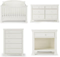 Child Craft Westgate Crib, Double Dresser, Chest, and Nightstand Nursery Set, 4-Piece, Includes 4-in-1 Convertible Crib, Dresser, Chest, and Nightstand (Vintage Linen)