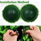 Hotop 2 Pcs 9 Inch Artificial Plant Topiary Ball 4 Layers Garden Spheres Boxwood Balls Artificial Topiaries Spheres Decorative Plants for Backyard, Balcony, Garden, Indoor Outdoor Decor(Green)