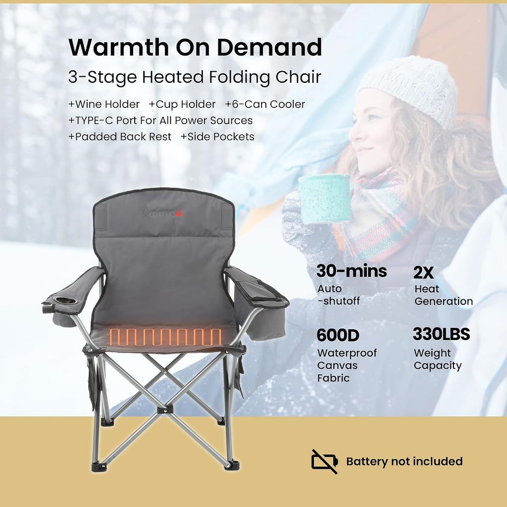 Folding Hammock Chair, Heavy Duty Camping Seat | Removable Footrest, Padded Comfort, and 300lb Capacity, Beach, Tailgating, Fishing, Patio, Hunting, Backyard, Picnic, Lawn