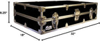 C&N Footlockers College Dorm Room Under Bed - The Slim Lockable Trunk - 32 x 18 x 8.25 Inches (With Cable Lock)