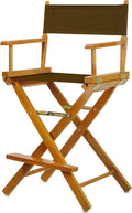 Casual Home 220-05/021-45 Director Chair 24" - Counter Height Honey OakFrame/Brown Canvas