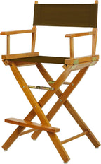 Casual Home 220-05/021-45 Director Chair 24" - Counter Height Honey OakFrame/Brown Canvas