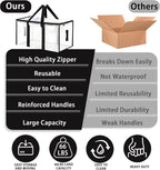 8 Pack Extra Large Heavy Duty Moving Bags,Clear Large Storage Bags with Lids,Moving Boxes with Zippers