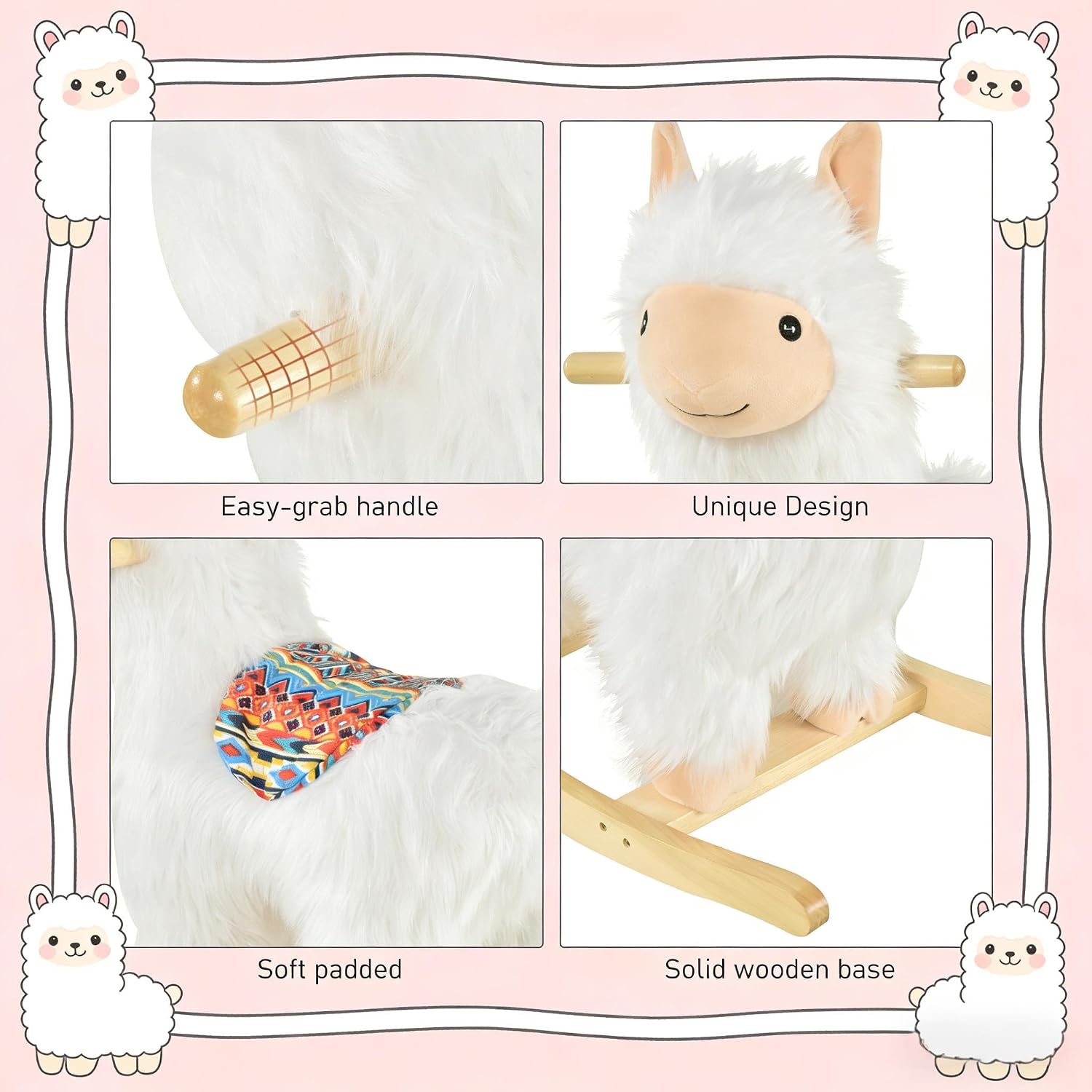 Llama Style Rocker Soft,Kids Rocking Toy
