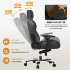 Fantasylab Big and Tall Gaming Chair 440LBS Heavy Duty High-Back Computer Chair with Memory Foam Lumbar Support, 4D Adjustable Armrests, Metal Base, Swivel & Recline for PC Gaming and Office