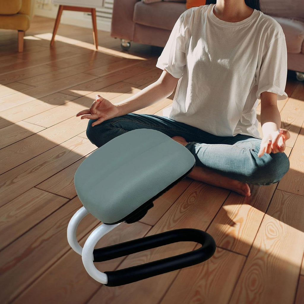 harayaa Kneeling Meditation Stool Meditation Bench Adjustable Height PU Sponge Filled