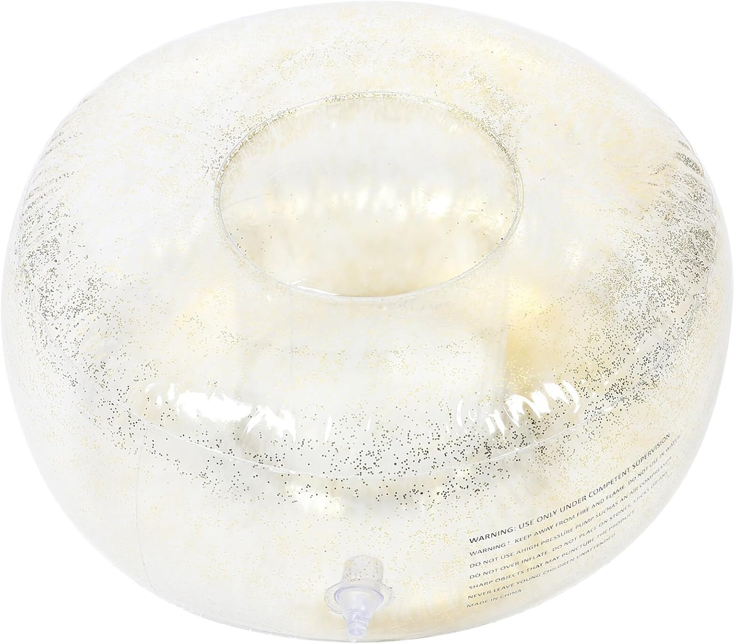 Luxshiny Inflatable Outdoor Indoor Pouf Patio Footrest Stool, Lightweight Round Footstool for Patio Garden, Camping, Bedroom, Living Room