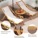 Kids Lounge Chair Outdoor, Wooden Frame with Canvas Fabric, Outdoor Folding Deck Chair for Kids Ages 5+, Portable & Lightweight for Backyard, Poolside(Black1)