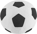 Heritage Kids Round Soccer Foam Filled Bean Bag Chair 24" x 16", Plush Sherpa Sports-Themed Foam Stuffed Ottoman Pouf, Lightweight Kids Room Decor, Playroom & Bedroom Seating