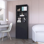 Modern 2-Door Bookcase, Storage with Multi-Level Shelves and Double Door Design,for Kitchen Home