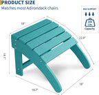 PeakPursuit Adirondack Ottoman Foot Rest for Adirondack Chair, HDPE Resin Weather-Resistant Outdoor Patio Footstool for Porch, Pool, Lawn & Backyard Use