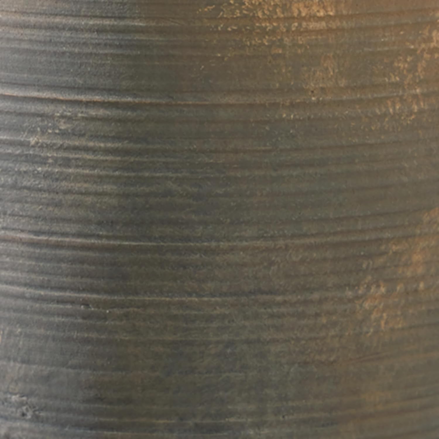 Signature Design by Ashley Brickmen Ceramic Vase, 15 Inch Tall Rustic Tabletop Accent, Textured Antique Gray Finish, Non-Watertight Decor for Faux and Dried Flowers, Gray and Tan