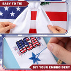 250th Anniversary Wreath Sash for Front Door 4.5'' x 56'' 4th of July Wreath Sash with USA Flags Red White and Blue Patriotic Decor for Independence Memorial Day Porch Yard Door Home Decor