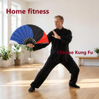 Tai Chi Kung Fu Folding Fan - Waterproof Silk, Easy Open, Martial Arts & Dance Performance Fan