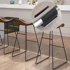 90Pcs Chair Pads 25mm Plastic Chair Leg Floor Protectors with Felt Pads U Shaped Furniture Feet Protectors Non-Slip Rectangle Tubular Legs Caps (Black)