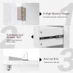 Farmhouse Kitchen Pantry Cabinet 71-Inch Tall Freestanding Pantry Storage Cabinet Cupboard with Adjustable Shelves for Kitchen Laundry Living Dining Room, White