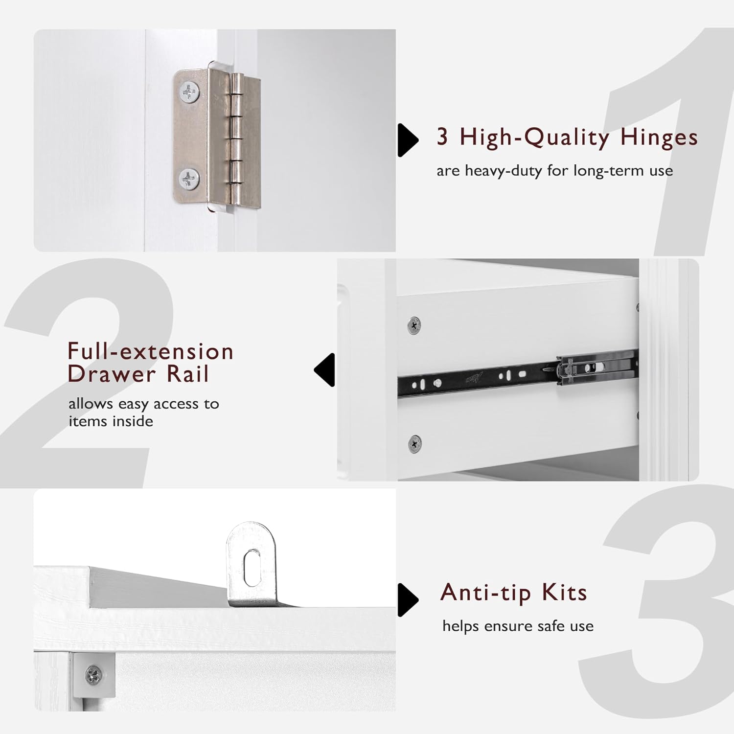 Farmhouse Kitchen Pantry Cabinet 71-Inch Tall Freestanding Pantry Storage Cabinet Cupboard with Adjustable Shelves for Kitchen Laundry Living Dining Room, White