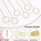 20Pcs Place Card Holder, Metal Floral Place Card Holder, Gold Table Number Holders, Round Shape Flower Pick Clips, Gold Metal Card Picture Holder Pick, Floral Gift Card Holder Clips for Wedding P