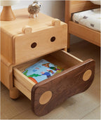 Children'sSolidWoodBedsideTable,SimpleAndModernNightstandForBedroom,CreativityBoyGirlBedsideCabinet2Drawer,BedroomLivingRoomStorageUnit40X35X48.7CM Needed
