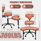 Meditation Chair | Relaxing Chair with Wheels | Height Adjustable Seat with Lumbar Support | for Adults Fidget and Yoga, Pose Improvement