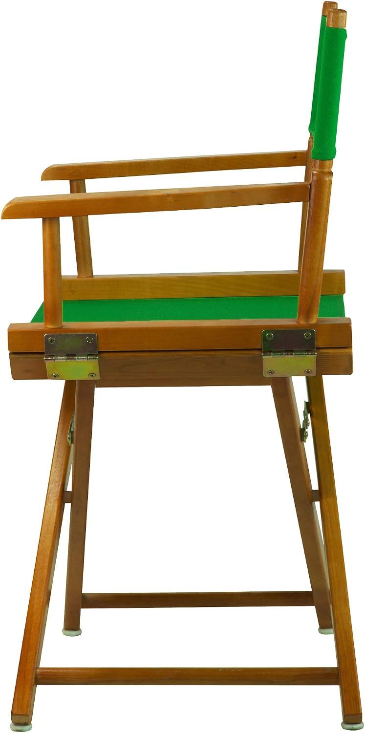 Casual Home Director's Chair ,Honey Oak Frame/Green Canvas,18" - Classic Height