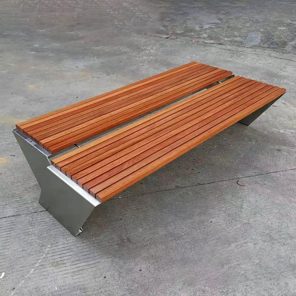 Patio Benches for Outdoors Creative Outdoor Stainless Steel Seat Park Leisure Chair Square Garden View Beach Shopping Mall Rest Bench Garden Benches for Outdoors